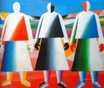  Malevich Pintura Art%C3%ADstica - Chicas en el campo 1932 Kazimir Malevich resumen